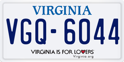 VA license plate VGQ6044