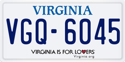 VA license plate VGQ6045