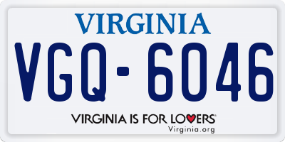 VA license plate VGQ6046