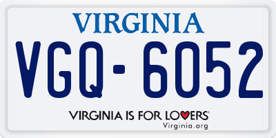 VA license plate VGQ6052