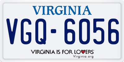 VA license plate VGQ6056