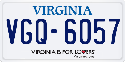 VA license plate VGQ6057