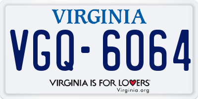 VA license plate VGQ6064