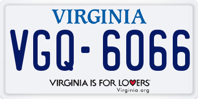 VA license plate VGQ6066