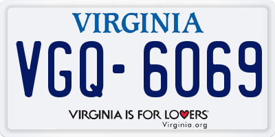 VA license plate VGQ6069