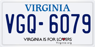 VA license plate VGQ6079
