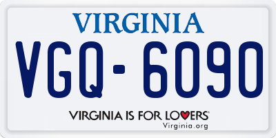 VA license plate VGQ6090