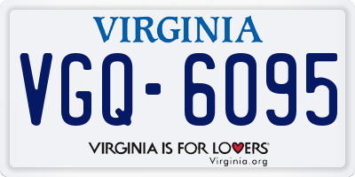 VA license plate VGQ6095