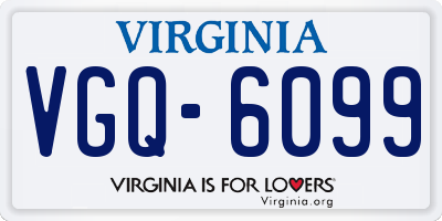 VA license plate VGQ6099