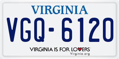 VA license plate VGQ6120