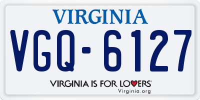 VA license plate VGQ6127