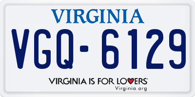 VA license plate VGQ6129