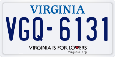 VA license plate VGQ6131