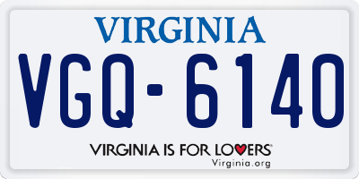 VA license plate VGQ6140