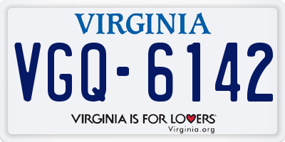 VA license plate VGQ6142
