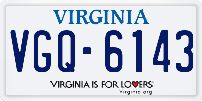 VA license plate VGQ6143