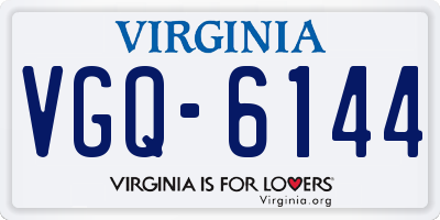 VA license plate VGQ6144