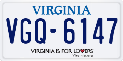 VA license plate VGQ6147