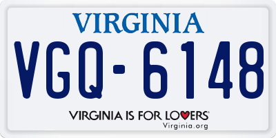 VA license plate VGQ6148