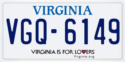 VA license plate VGQ6149