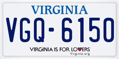 VA license plate VGQ6150