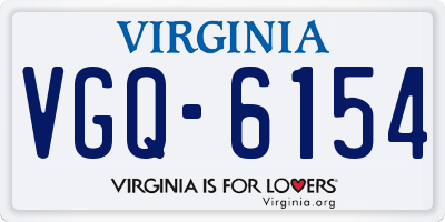 VA license plate VGQ6154