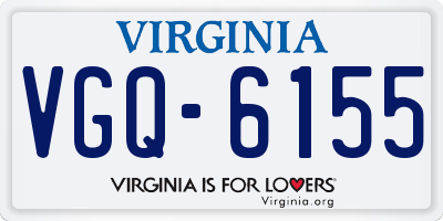 VA license plate VGQ6155