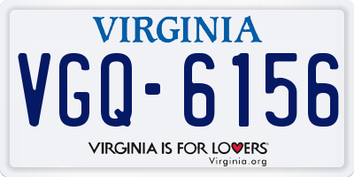 VA license plate VGQ6156