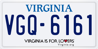 VA license plate VGQ6161
