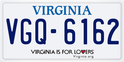 VA license plate VGQ6162