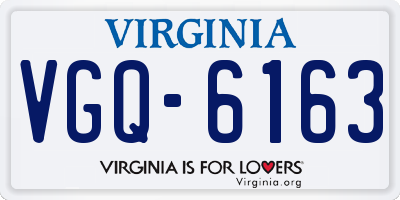 VA license plate VGQ6163