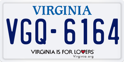 VA license plate VGQ6164