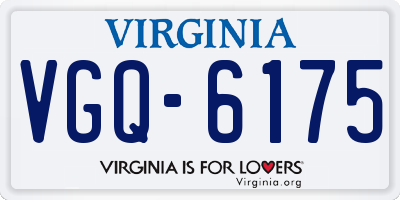 VA license plate VGQ6175