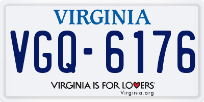 VA license plate VGQ6176