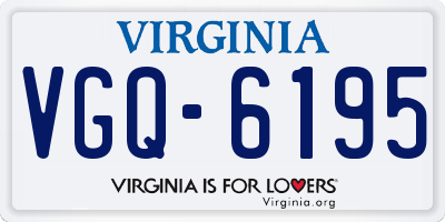 VA license plate VGQ6195