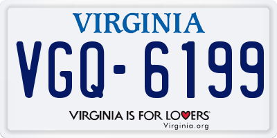 VA license plate VGQ6199