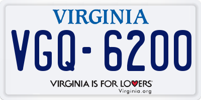 VA license plate VGQ6200