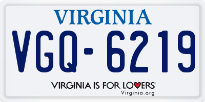 VA license plate VGQ6219