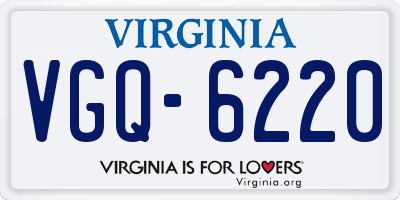 VA license plate VGQ6220