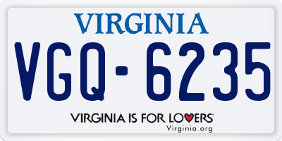 VA license plate VGQ6235