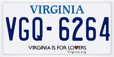 VA license plate VGQ6264