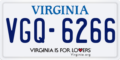 VA license plate VGQ6266