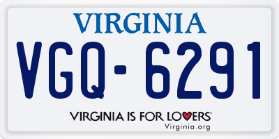 VA license plate VGQ6291