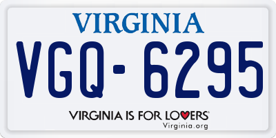 VA license plate VGQ6295