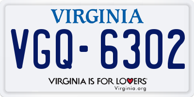 VA license plate VGQ6302