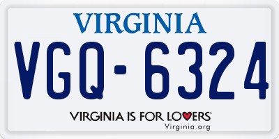 VA license plate VGQ6324
