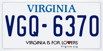 VA license plate VGQ6370