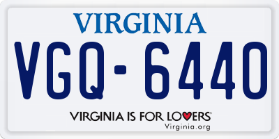 VA license plate VGQ6440