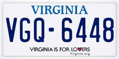 VA license plate VGQ6448