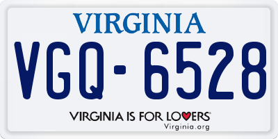 VA license plate VGQ6528